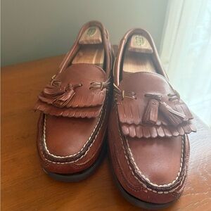 Sperry Brown Leather Tassel Loafers